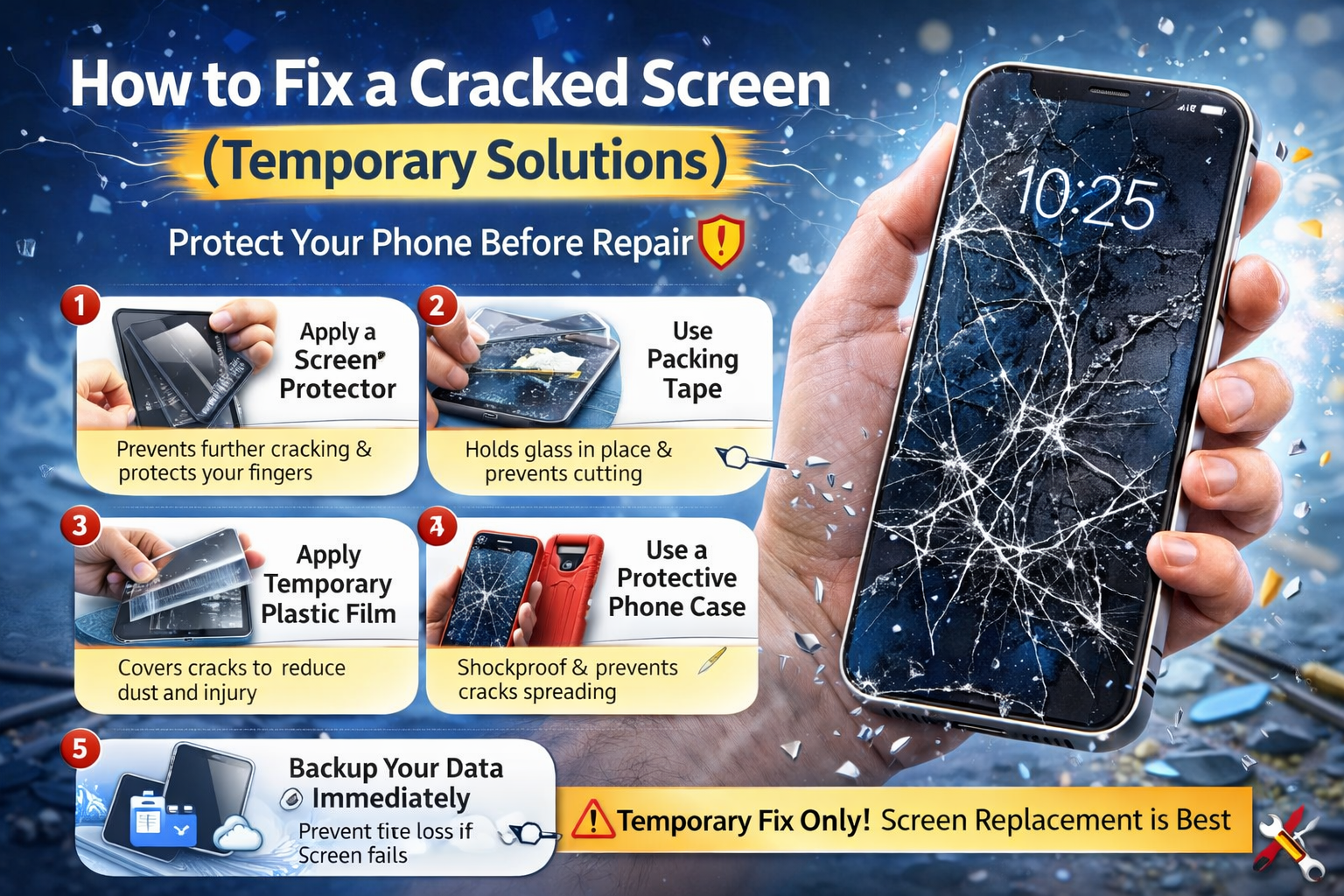 How to Fix a Cracked Screen (Temporary Solutions) – Complete Guide