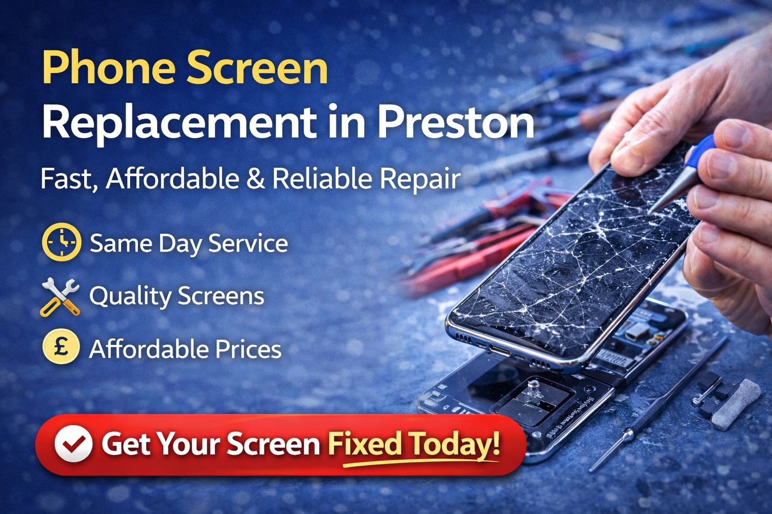 Phone Screen Replacement in Preston – Fast, Affordable & Reliable Service