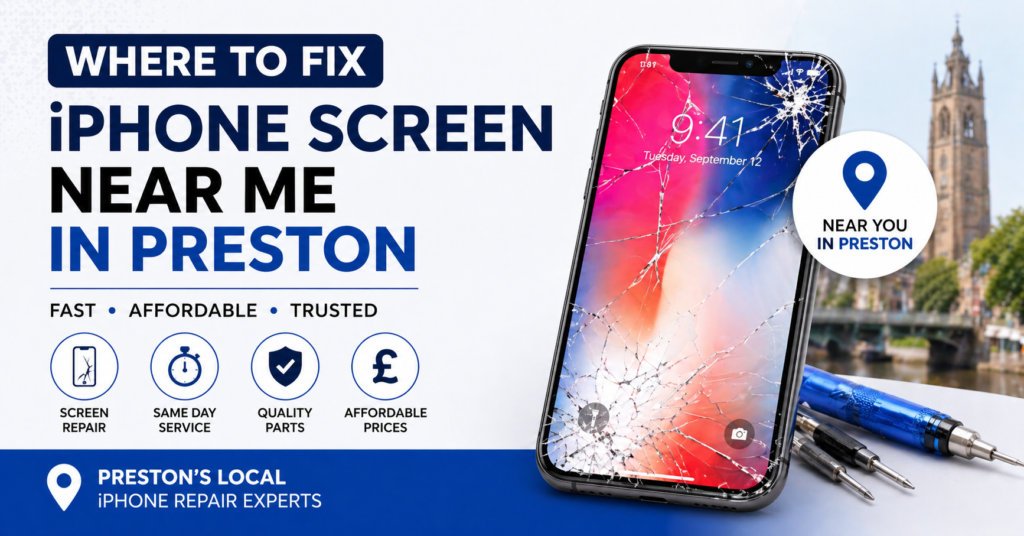 iPhone screen repair in Preston